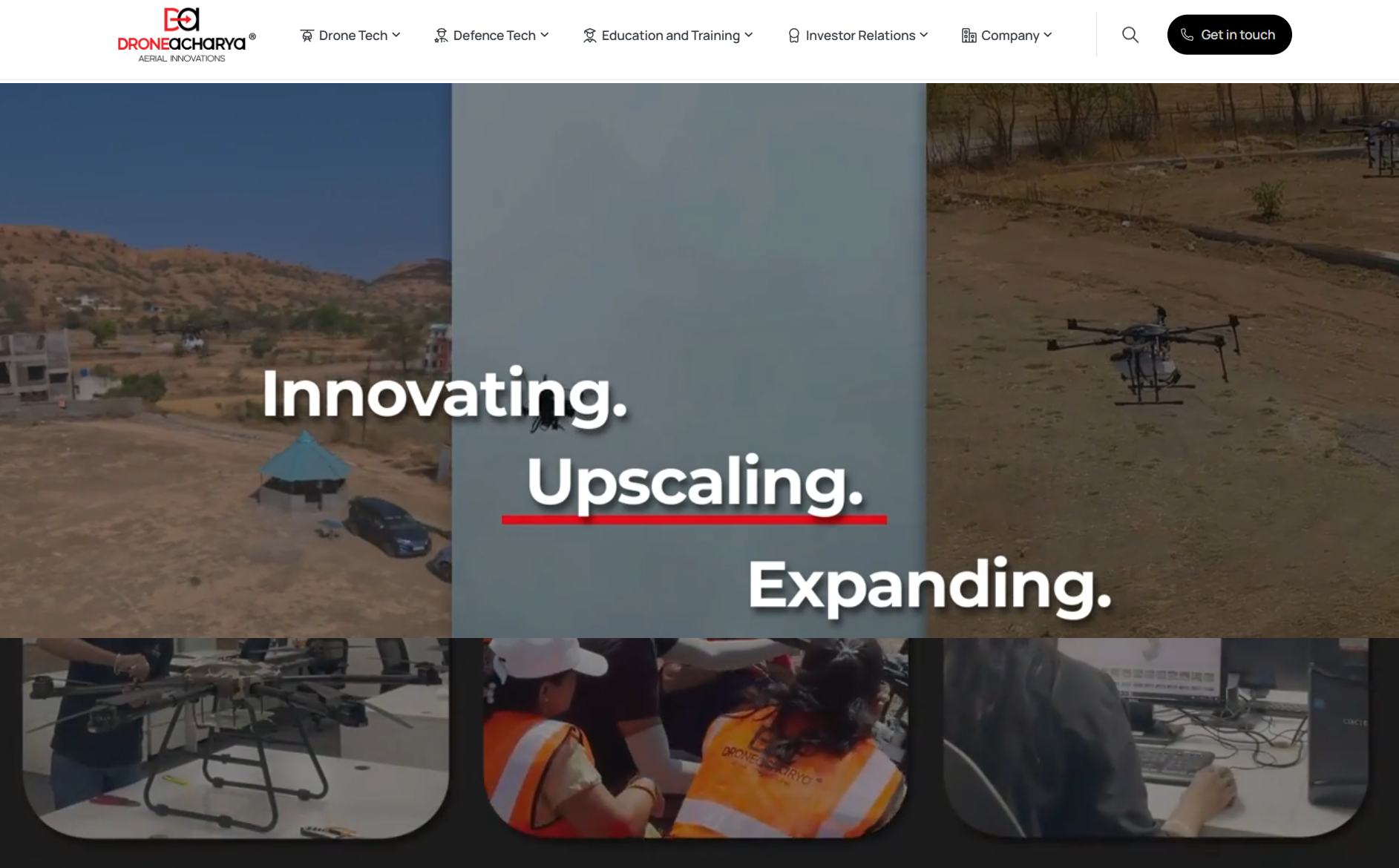 DroneAcharya Aerial Innovations showcases drone technology and aerial innovation.