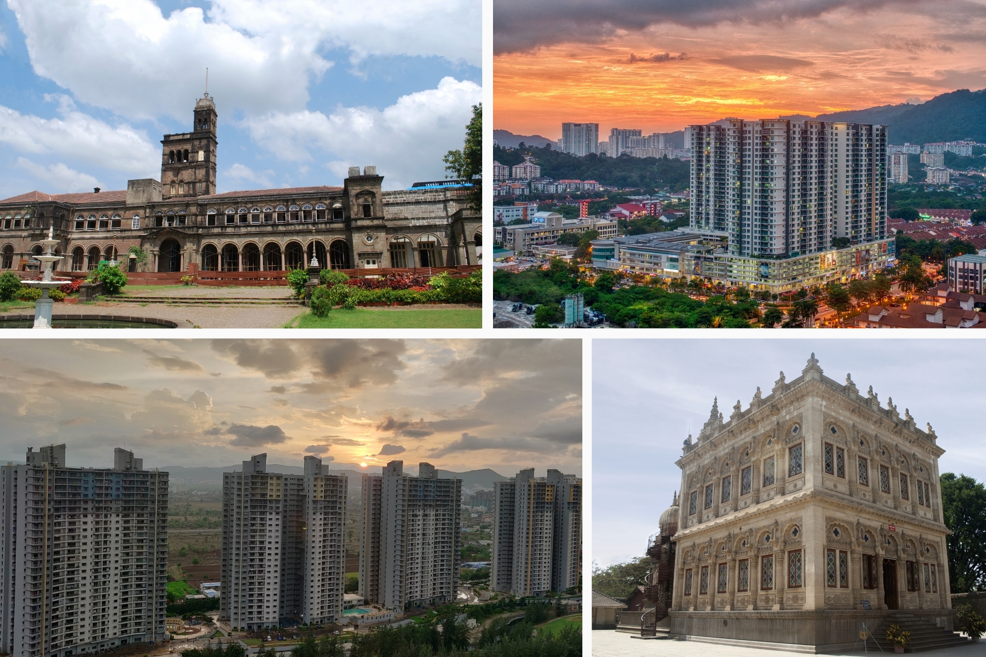 Pune cityscape and business districts represent entrepreneurs in Pune and the growing startup ecosystem. 